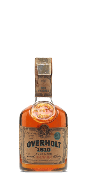 Overholt 1810 Straight Rye Whiskey 1970s / Giovinetti Import