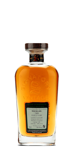 Macallan 1989 Signatory Vintage 27 Year Old Cask Strength